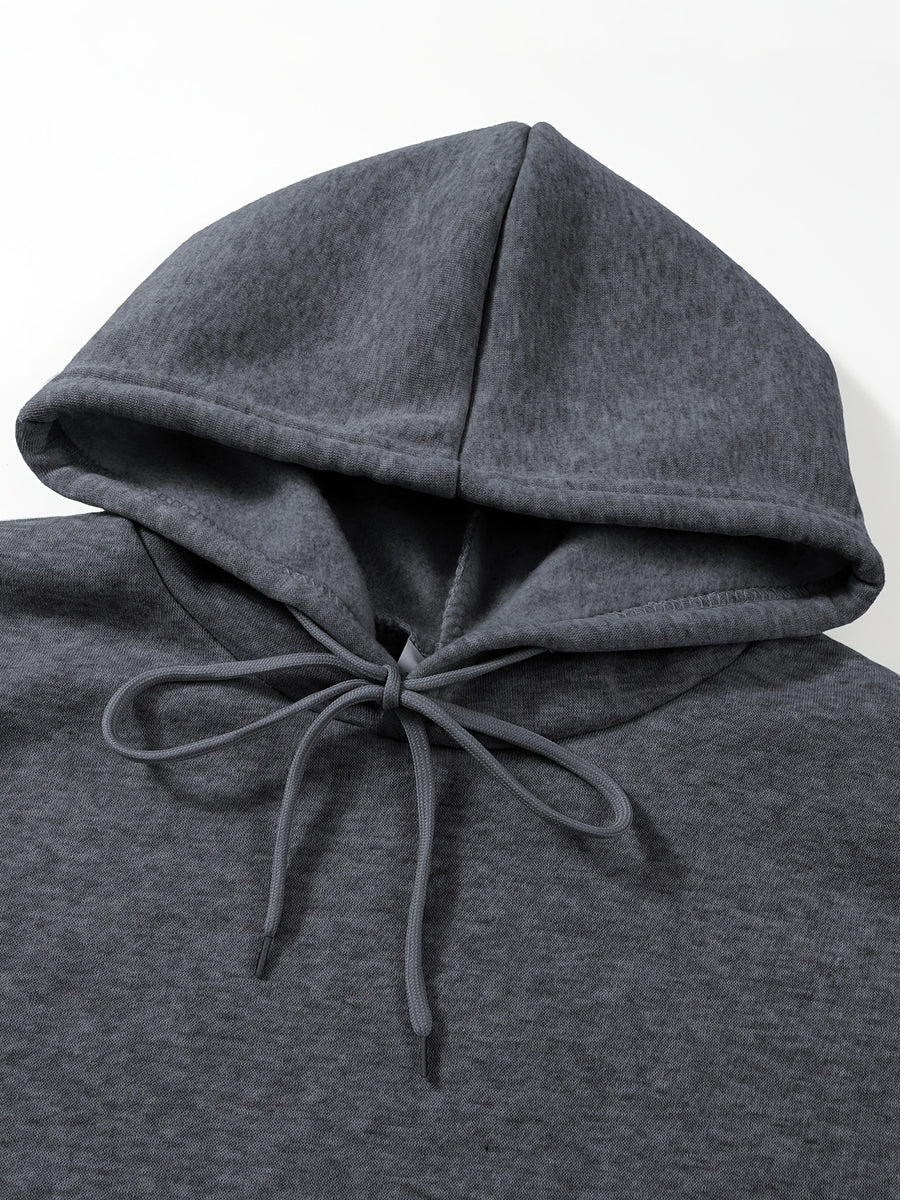 4-Pc Men'S Solid Color Casual Hooded Sweatshirt, Drawstring Hoodie, Spring/Autumn Fashion Sporty Long Sleeve Pullover, Outdoor Activities And Daily Casual Wear - 4pcs-Dark Gray+Light Gray+Khaki+Red