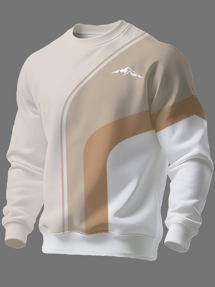 Men's Crew Neck Sweatshirt, New Spring/Autumn Crew Neck Top, Trendy Men's Crew Neck Sweatshirt - Mixed colors