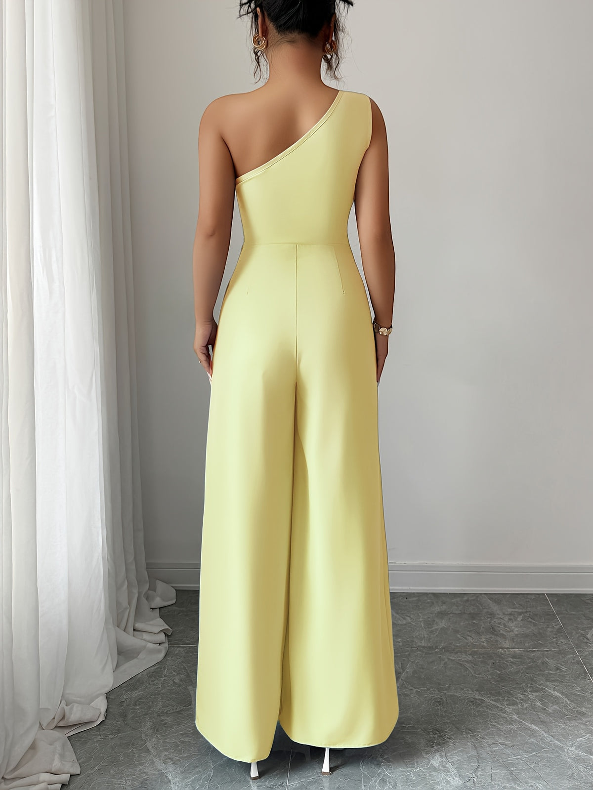 Women' Yellow Off-Shoulder A-Line Midi Dress with Belt & Bow Waist Tie - Belted Pockets Suitable for Party Wedding Guest Dress, Machine Washable Solid Color Dress for Year-Round Wear - Yellow
