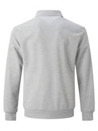 Men'S Casual Lapel Zip-Up Cardigan Coat, Stylish And Breathable Waffle Grid Print Jacket, Suitable for Outdoor Sports And Business Office, Versatile Top - Grey