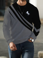 Men'S Fashion Trendy Brand Round Neck Long Sleeve Sweatshirt Spring Autumn Men'S Round Neck Sweatshirt Top Autumn - Mixed colors