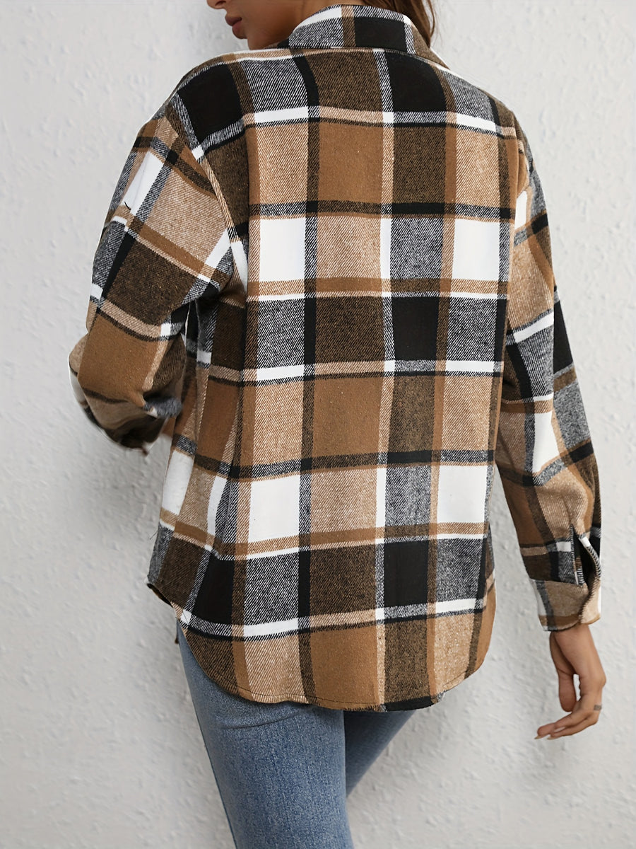 Plaid Shirt - Coffee Brown