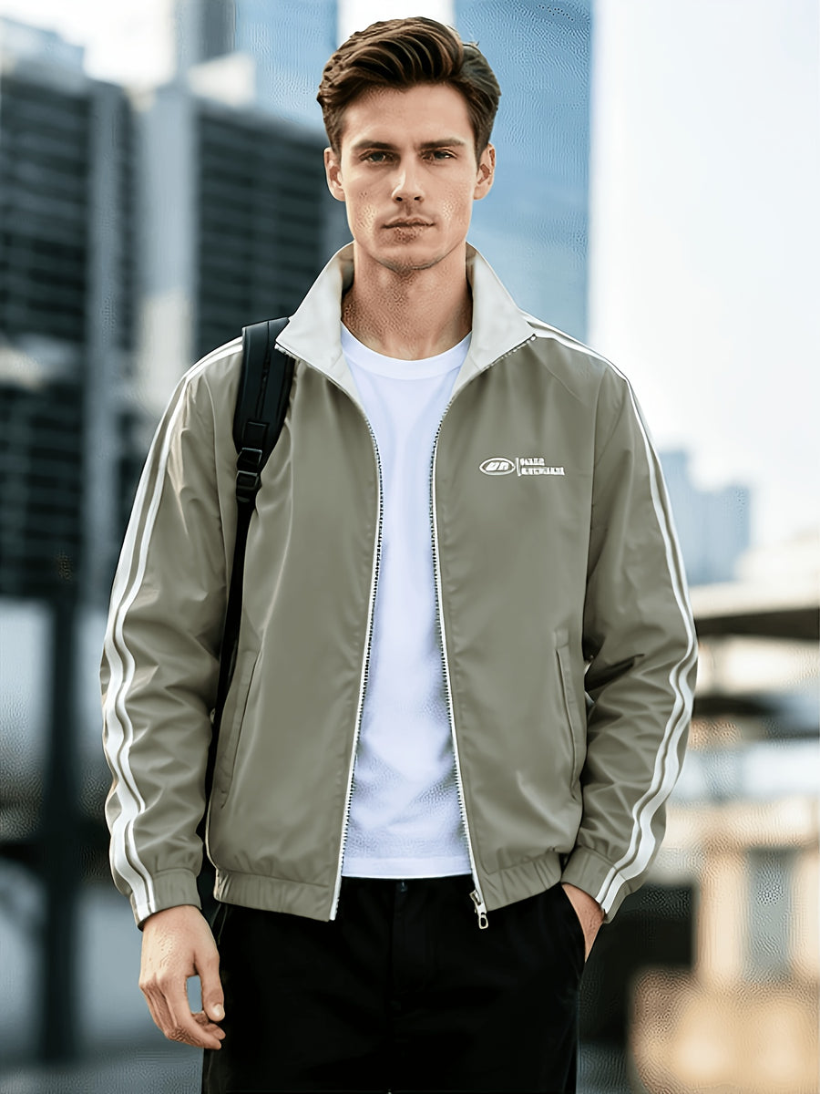 Men'S Lightweight Reversible Casual Jacket, Suitable for Hiking, Travel, And Running Adventures, Breathable Casual Outerwear, Thin Coat - Light Green