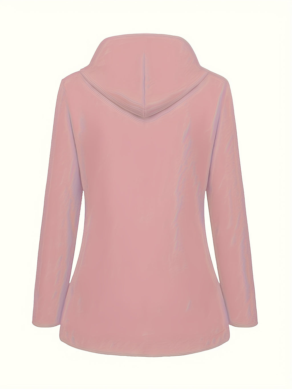 Women's Hooded Autumn/Winter Trench Coat - Pink Color