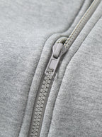 Men's Spring/Autumn Sporty Casual Zip-Up Hooded Sweatshirt, Fashionable and Versatile Hooded Sweatshirt - Gray