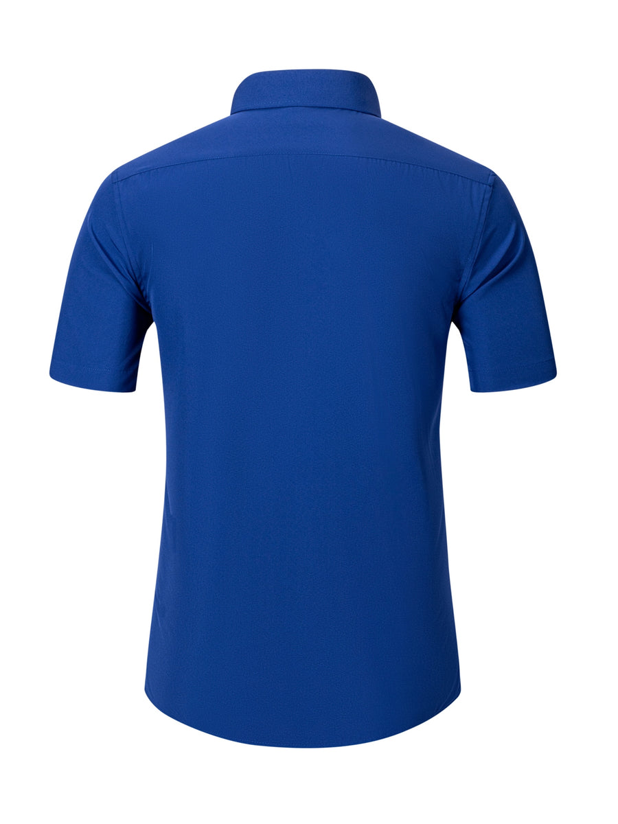 2pcs Men's Short-Sleeve Shirts, Henley/Stand-Up Collar Design, Summer Casual Outerwear - 12