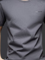 Summer Men'S Short Sleeve T-Shirt, Minimalist Style, Soft And Skin-Friendly Feel, Good Drape And Non-Sheer, Comfortable And Textured, Suitable for Daily Casual/Commuting And Travel - Dark Grey