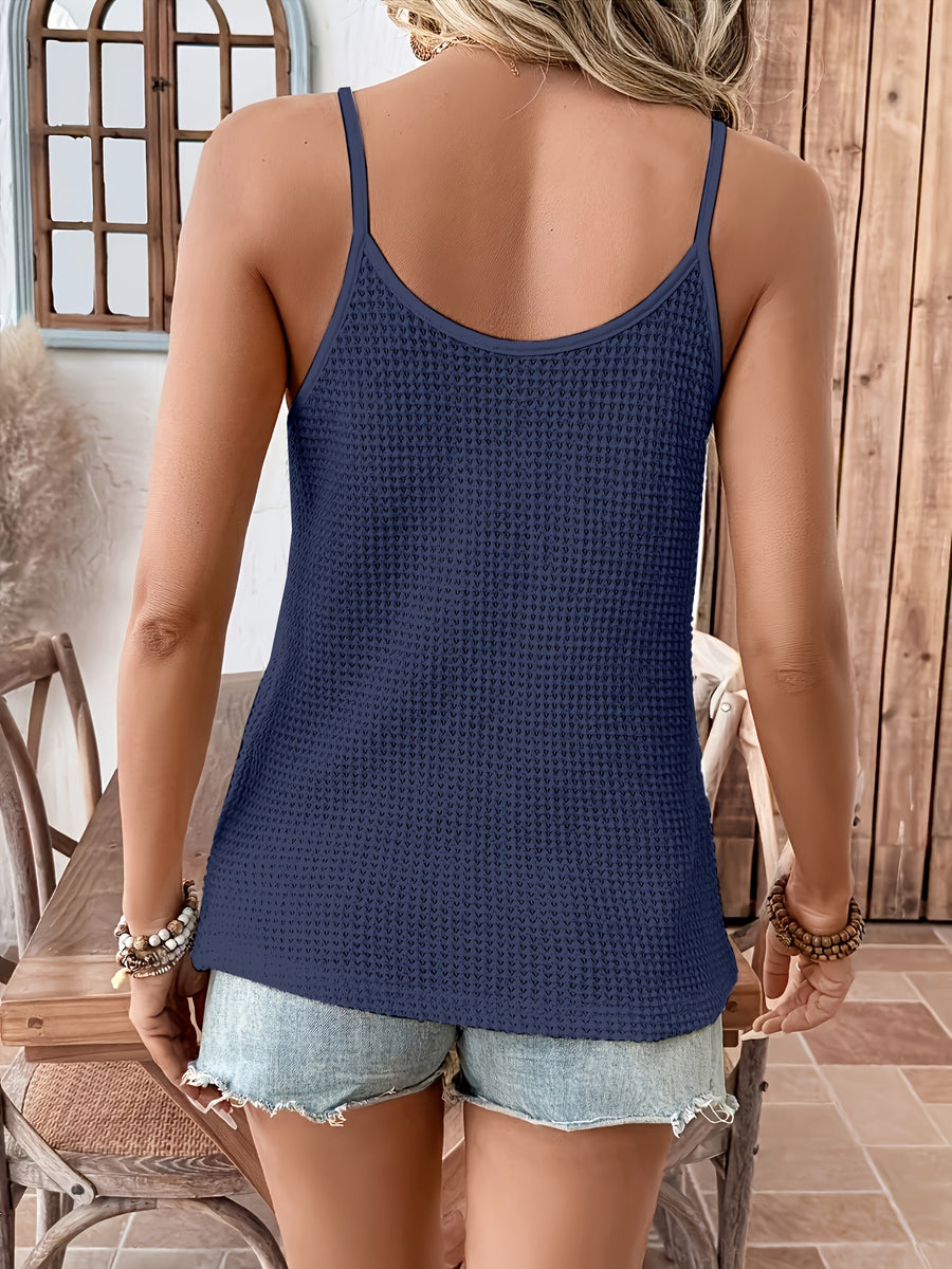 Women's Casual Fashion Tank Top - Navy Color