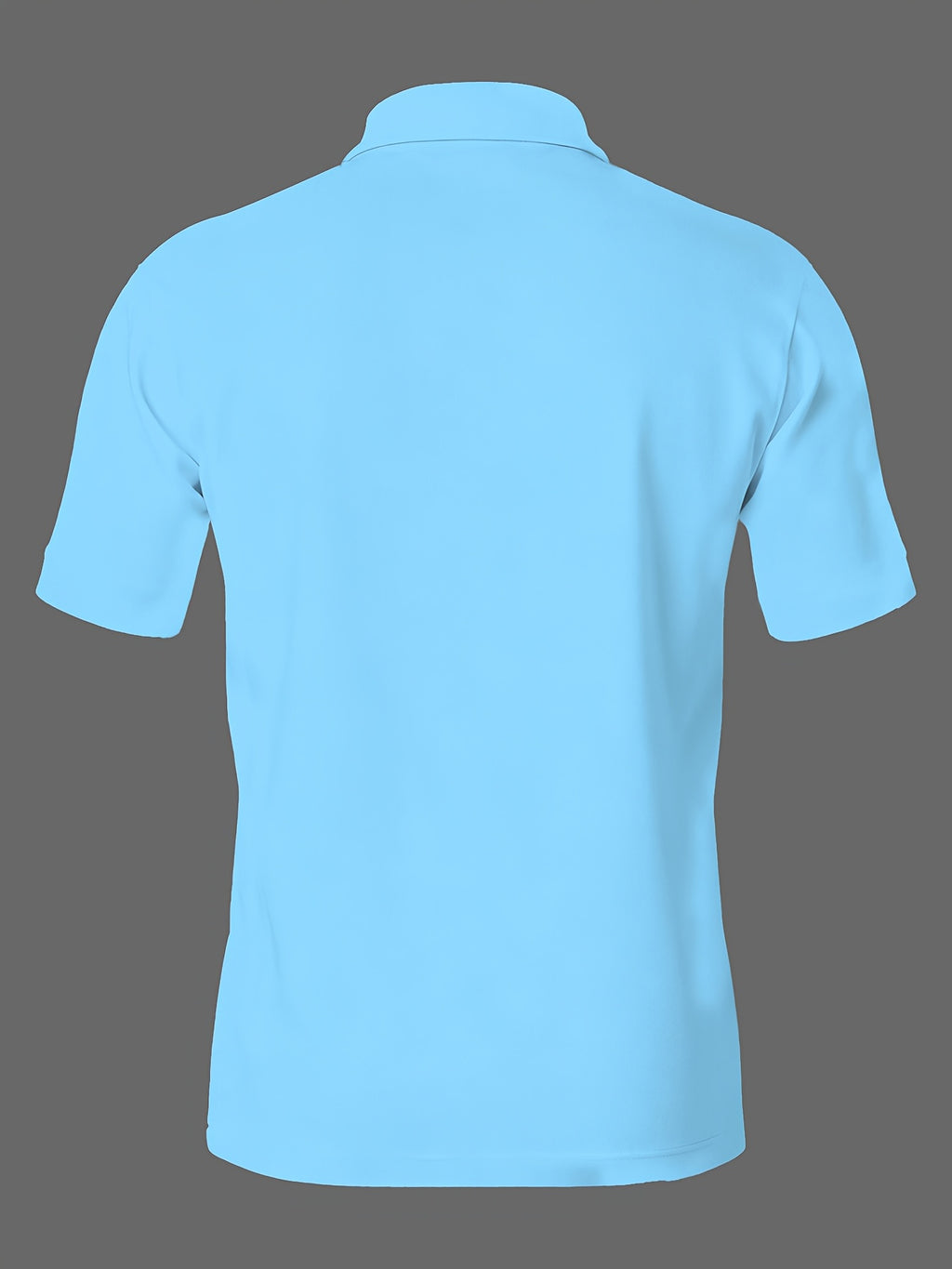 Men'S Exquisite Solid Color Polo Shirt 3pcs Set Multi-Pc Golf Casual Top - Sky Blue Pink Gray