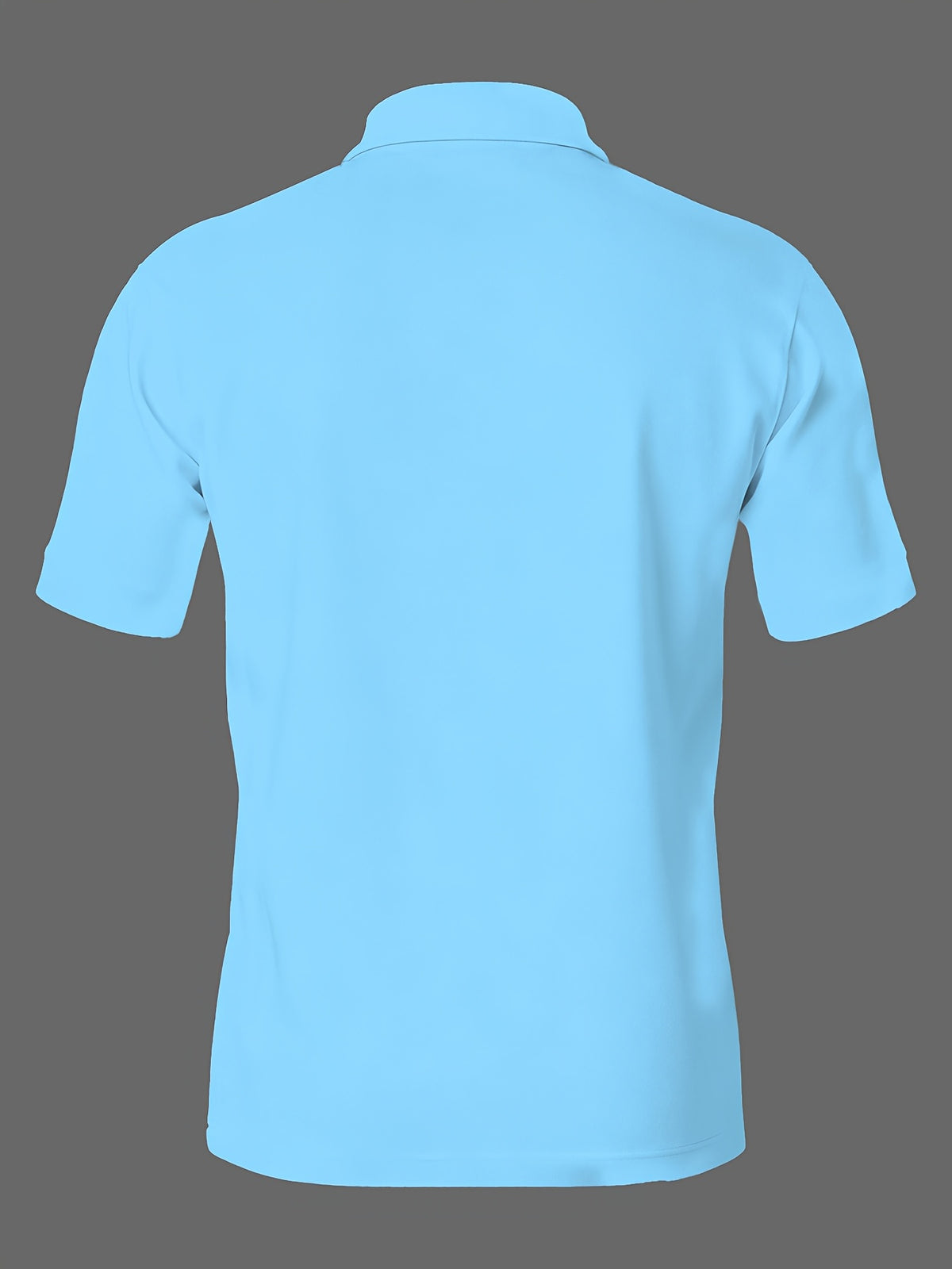 Men'S Exquisite Solid Color Polo Shirt 3pcs Set Multi-Pc Golf Casual Top - Sky Blue Pink Gray