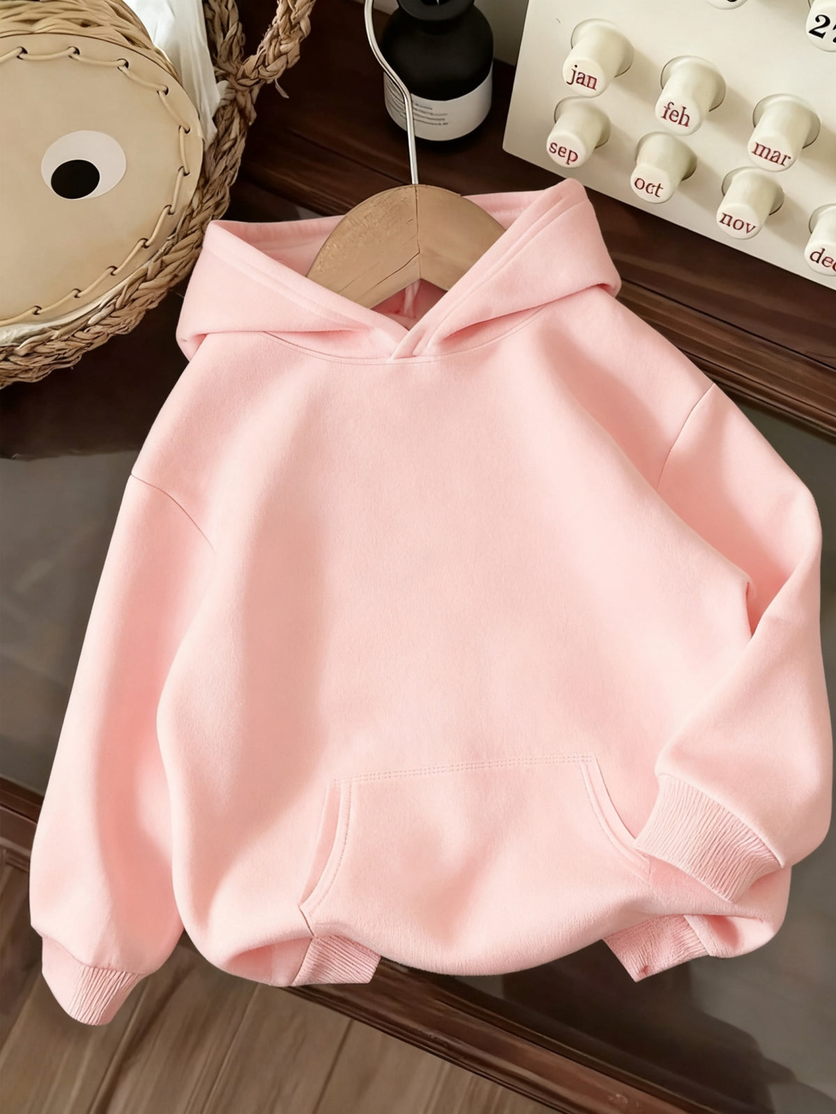 Women's Oversized Hoodie, Line Art Butterfly & 'Good Things Take Time' Inspirational Quote Print, Gentle Style Long Sleeve Casual Hooded Sweatshirt with Kangaroo Pocket, Daily S Versatile Elegant Ladies Outfits, Sizes S-XXL - Pink