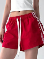 Women's Fashion Streetwear Cool Casual Shorts - Red