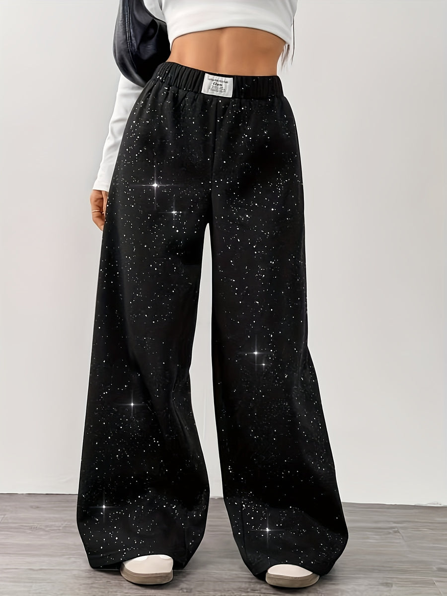 Women'S Fashion Casual Trousers - Black