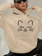 Women's Fashion Hoodie - Apricot