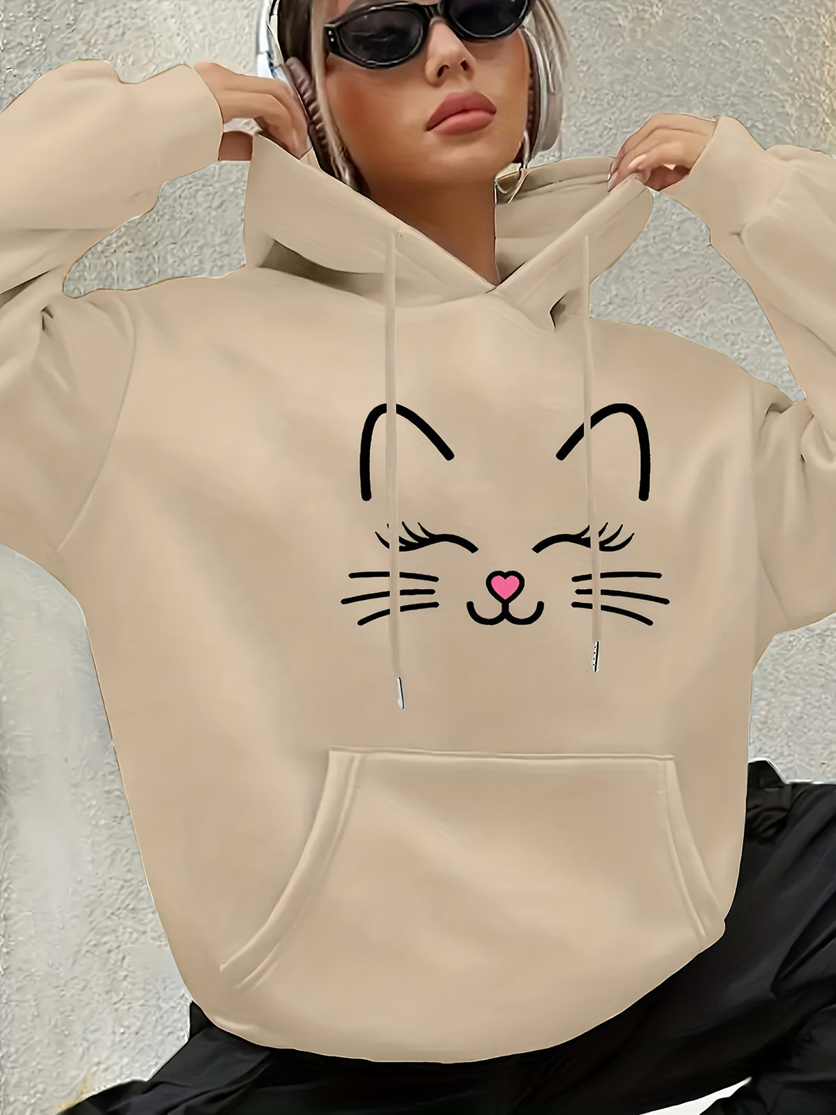 Women's Fashion Hoodie - Apricot