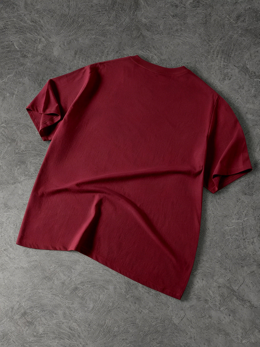 100%, DC Superman Logo Classic Running Men'S Print for Spring, Summer, Autumn, Men'S And Women'S Short Sleeved T-Shirt, Round Neck Comfortable Top, Soft And Comfortable Fabric, Perfect for Home, Sports, Outdoor, Casual - Burgundy