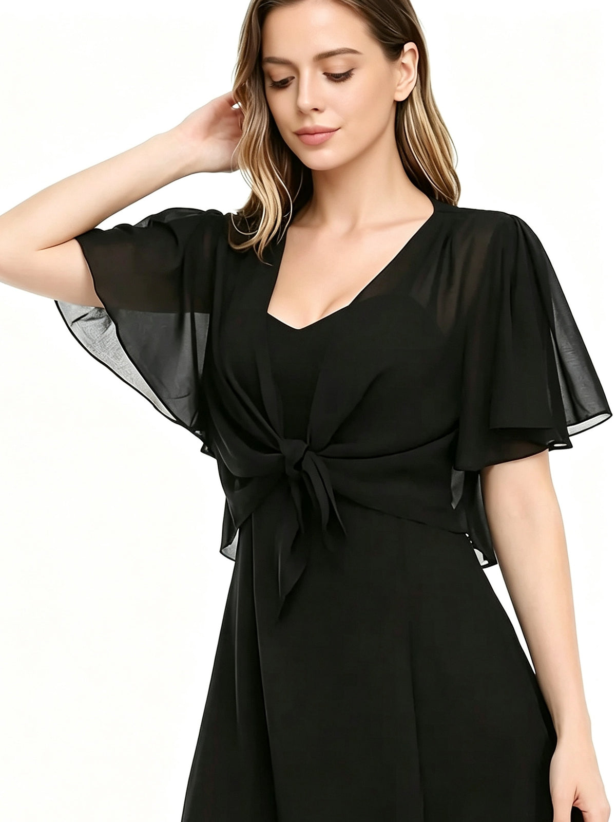 Women's Solid Color Short Sleeve Shirt Cardigan, Lightweight Breathable Cover-Up, for Beach Vacation Commute Dating Home Casual, Classic Versatile Style, Suitable for Various Occasions - Black