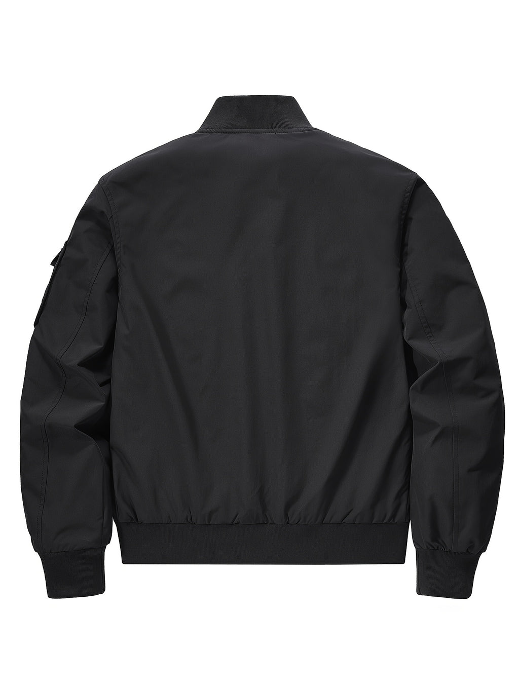 Outdoor Casual Loose Top Stand Collar Men'S Spring Autumn Men'S American 3D Pocket Flight Jacket Baseball Uniform Work Jacket Men - Black
