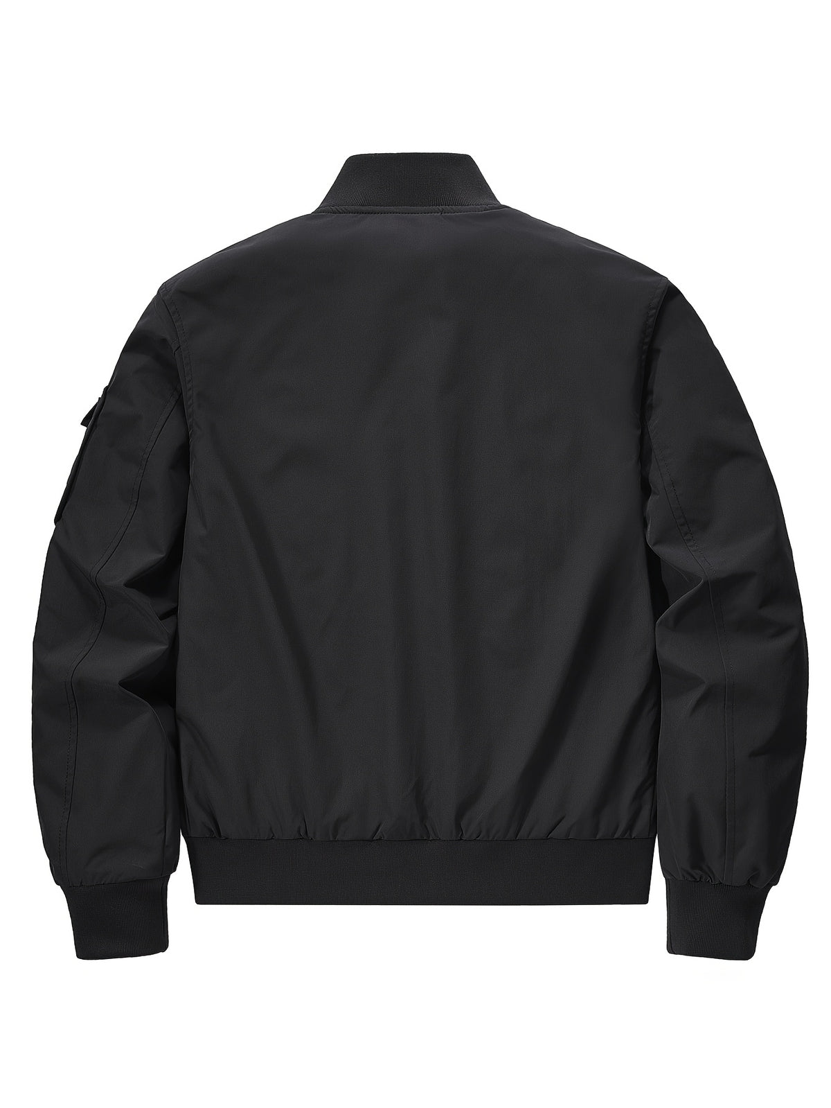 Outdoor Casual Loose Top Stand Collar Men'S Spring Autumn Men'S American 3D Pocket Flight Jacket Baseball Uniform Work Jacket Men - Black