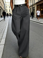 Women's Trousers, Casual Commuter All-Season Suit Pants - Grey