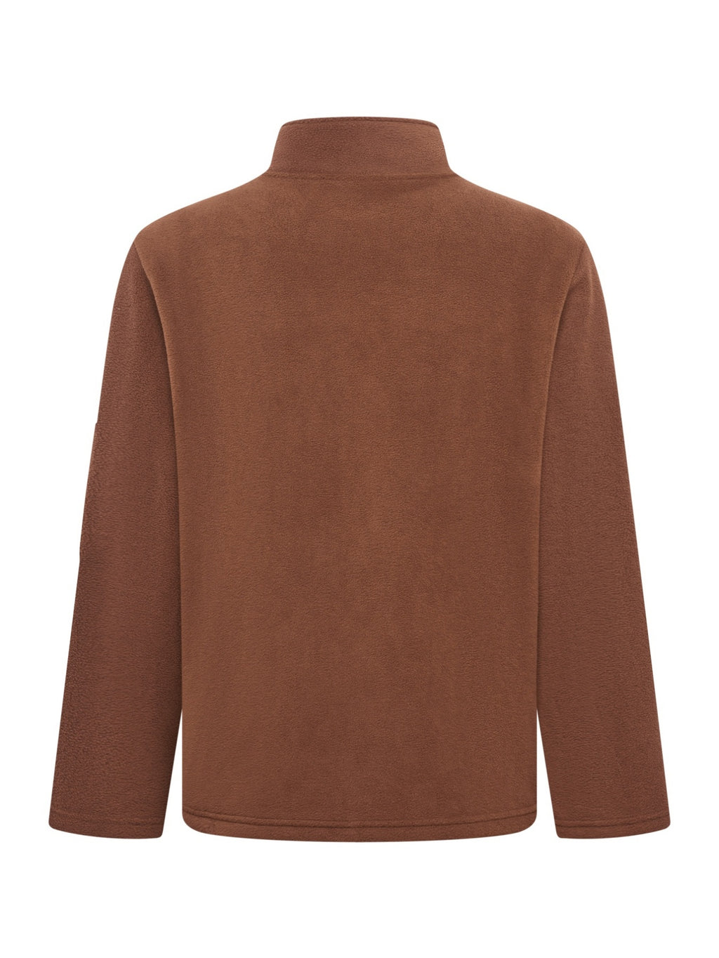 Men'S Autumn Winter Trendy Fleece Jacket, All-Match Style with Multiple Pockets, Casual Commute Top, New Men'S Techwear Stand-Collar Jacket with Full Zipper, Fashionable Print Top - Rust