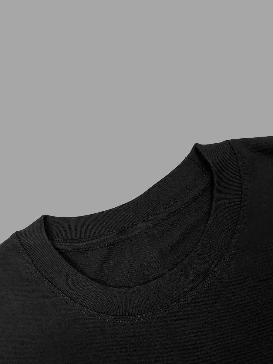 Women'S 100% Solid Color Long Sleeve T-Shirt, Round Neck, Comfortable Casual Wear for Everyday Use - Black