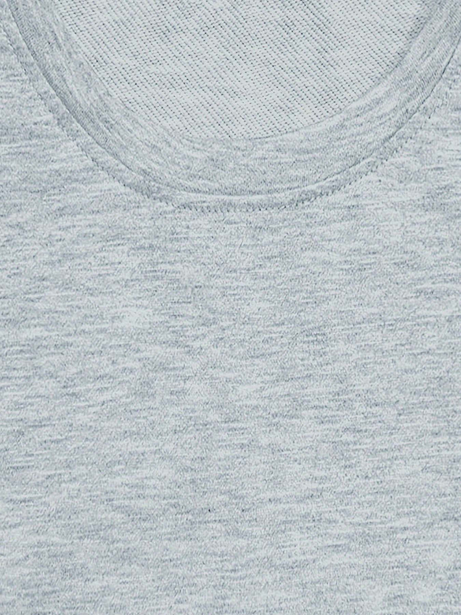 Men's Casual T-shirt with Heart-shaped Hand Gesture Print on Front and Back, Summer Round-neck Short-sleeve T-shirt, Fashionable and Versatile Trendy Short-sleeve Top for Men - Light Grey