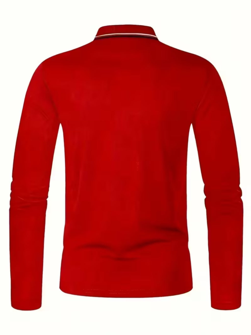 Smoke Pattern Men'S Summer Long-Sleeved Shirt Polo Shirt Golf Shirt Fabric Soft Comfortable Breathable Outdoor Sports Or Home Men'S Daily Matching YD253 - Red