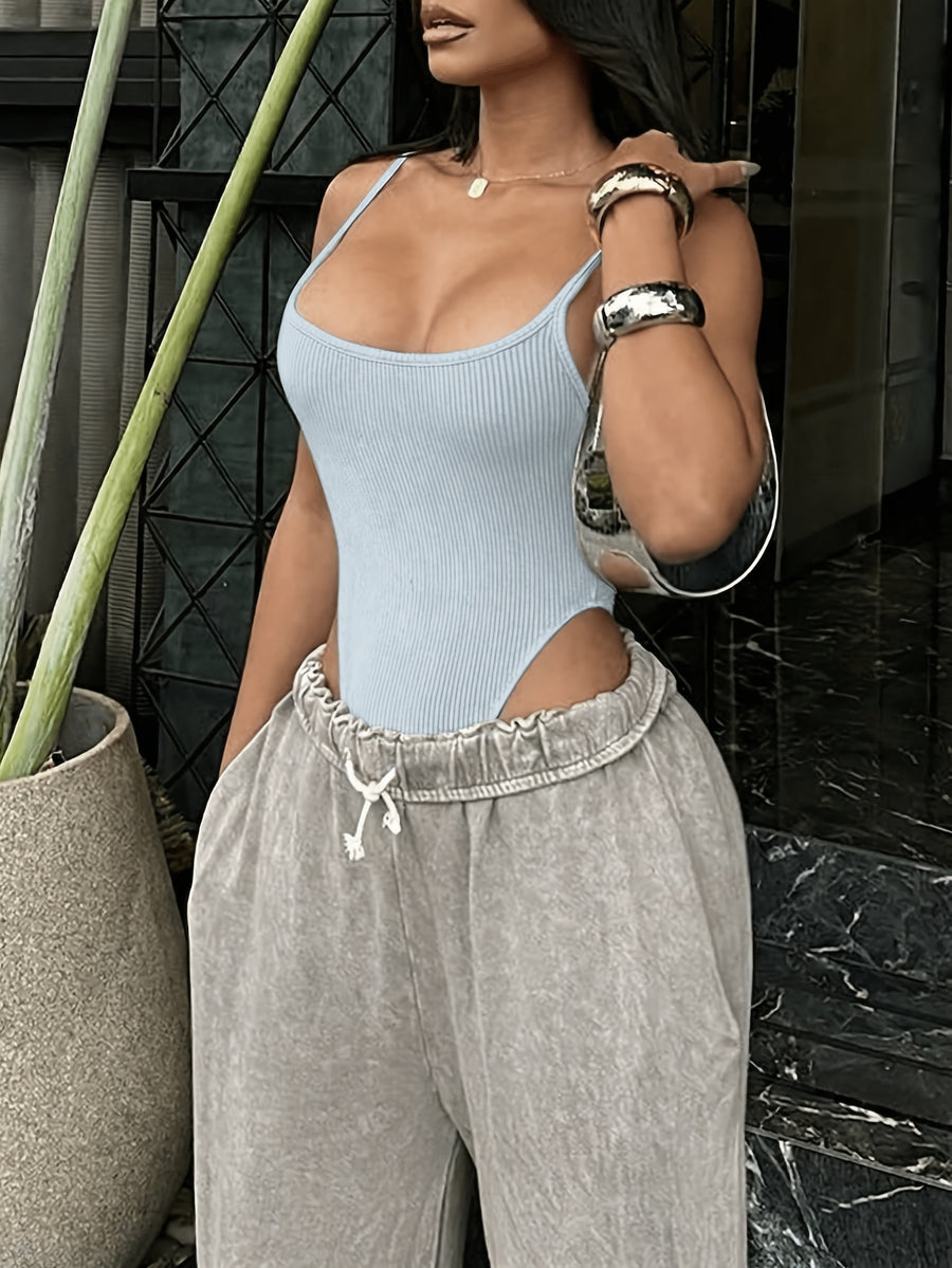 Mini Bodysuit for Women, Style - Light Blue
