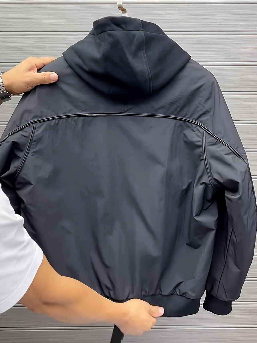 Jacket Outerwear Men'S New Style Trendy Cool American Retro Baseball Uniform Loose Men'S Top - Black
