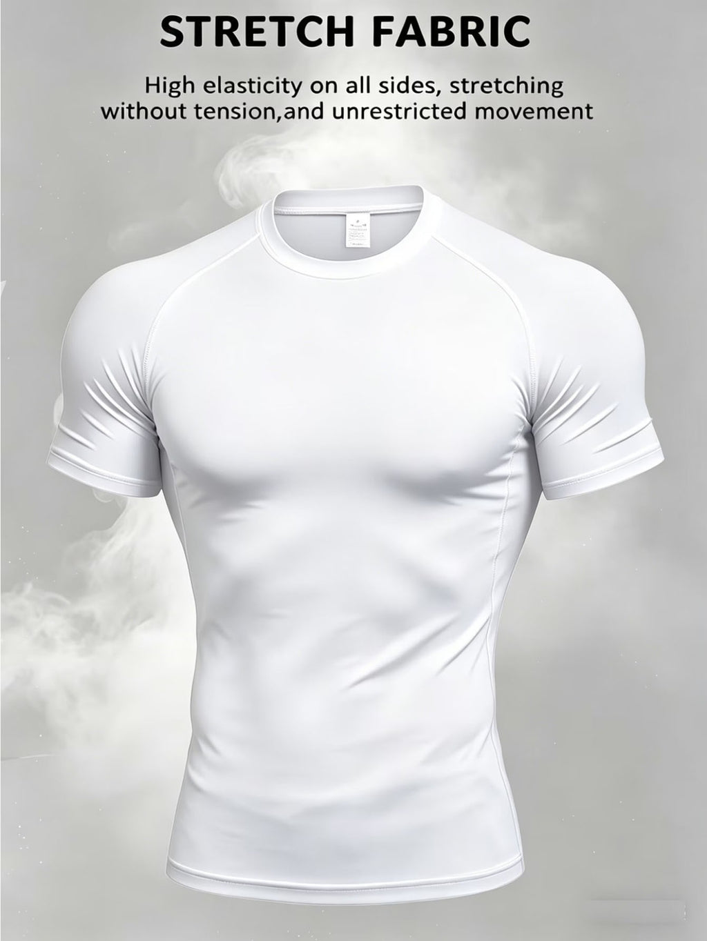 1pc Men's Classic Casual T-Shirt, Men's Crew Neck Short Sleeve Sport T-Shirt, Skin-Friendly and Breathable, Quick-Drying Fabric, Suitable for Fitness, Sports, Training, Cycling, Jogging, and Other Scenarios, Easy to Wash, Ideal for Daily Casual Wear - White