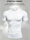 1pc Men's Classic Casual T-Shirt, Men's Crew Neck Short Sleeve Sport T-Shirt, Skin-Friendly and Breathable, Quick-Drying Fabric, Suitable for Fitness, Sports, Training, Cycling, Jogging, and Other Scenarios, Easy to Wash, Ideal for Daily Casual Wear - White