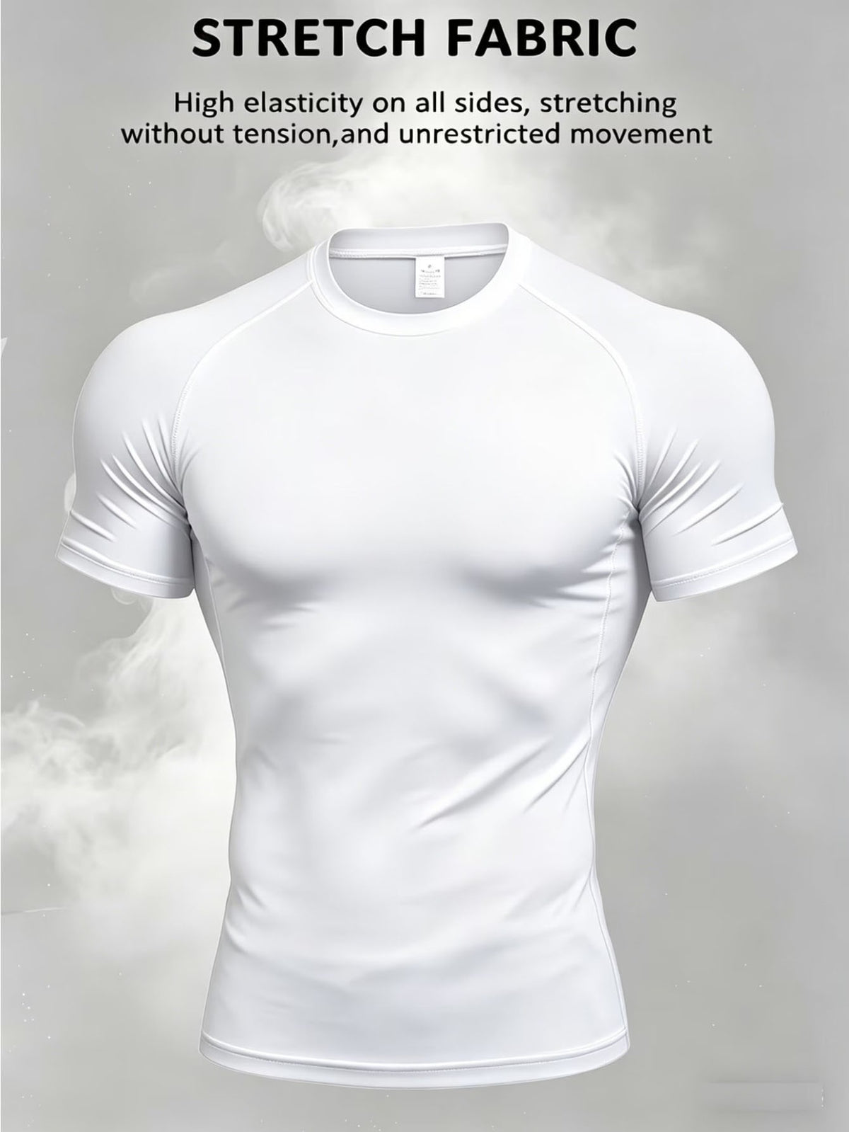 1pc Men's Classic Casual T-Shirt, Men's Crew Neck Short Sleeve Sport T-Shirt, Skin-Friendly and Breathable, Quick-Drying Fabric, Suitable for Fitness, Sports, Training, Cycling, Jogging, and Other Scenarios, Easy to Wash, Ideal for Daily Casual Wear - White