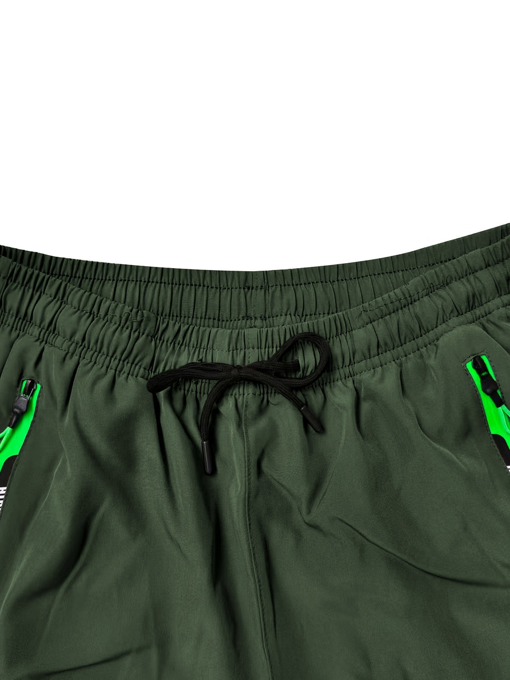 Women's Y Casual Cropped Shorts with Elastic Waist, Drawstring, Zipper, and Multiple Pockets. Lightweight Cargo Cargo Pants Suitable for Training, Mountaineering,, Travel,, and Daily Commuting - Green
