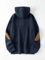 New Men's Autumn/Winter Casual Fashion Hooded Sweatshirt, Heavyweight Thickened Hooded Sporty Trendy Sweatshirt Jacket, for Daily Outings, Holiday Gifts, Great for Gifting to Family and Friends - Navy Color