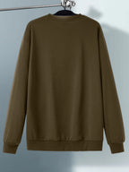 This Pullover Features a Round Neck And a Stylish Airplane Print, Making It a Versatile And Fashionable Choice for Casual Sportswear. It'S a Trendy Long-Sleeve Sweatshirt Suitable for Outdoor Activities, Perfect for Autumn And Winter Men'S Fashion - Dark Brown