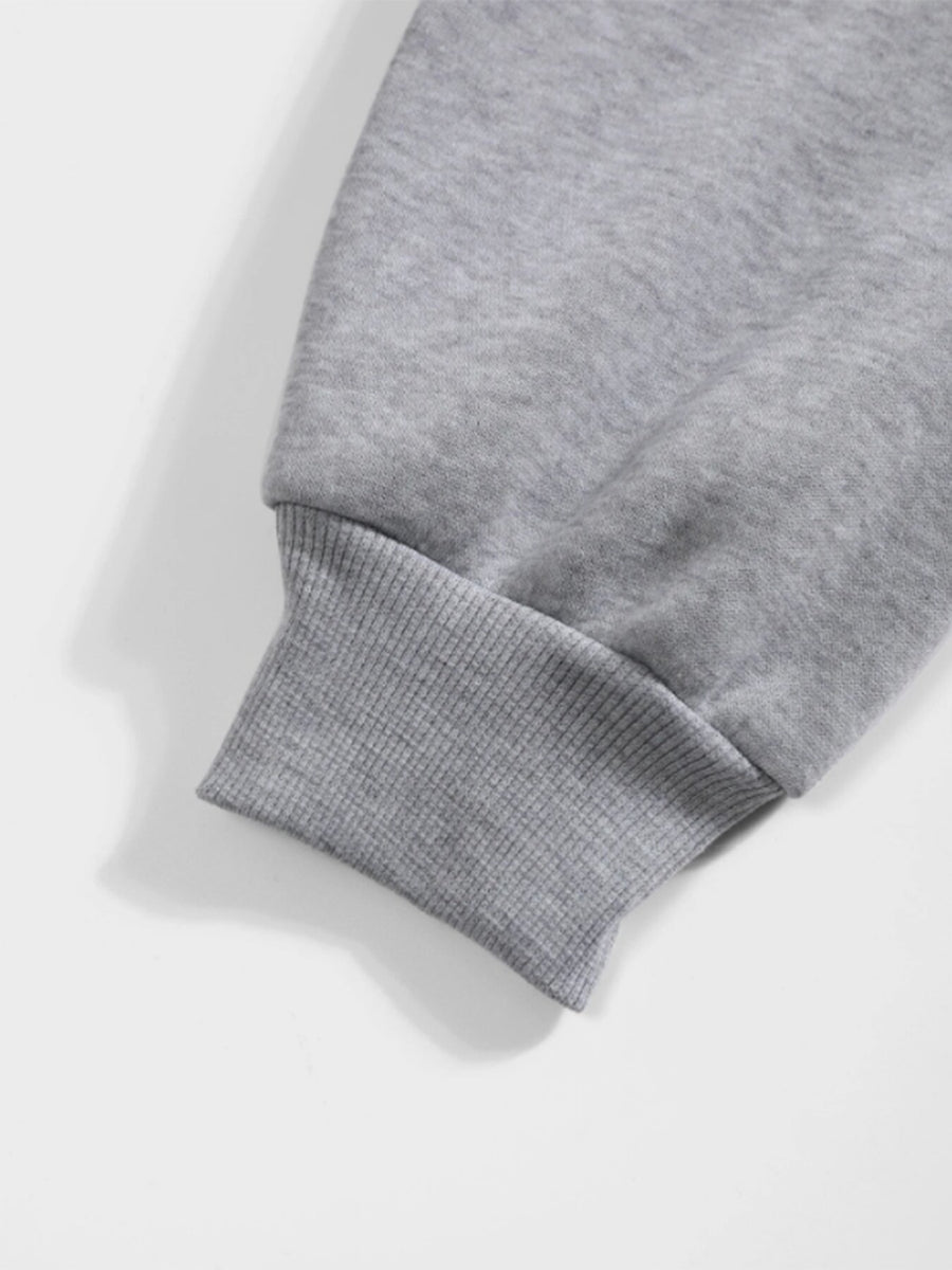 Women's Back Print Hooded Sweatshirt with Back Design - All-Season Casual Sweater, Relaxed Fit Machine Washable Sweaters with Hood, Cozy Sweaters for Women (Geometric/Text/Number/Graphic Prints) - Light Grey