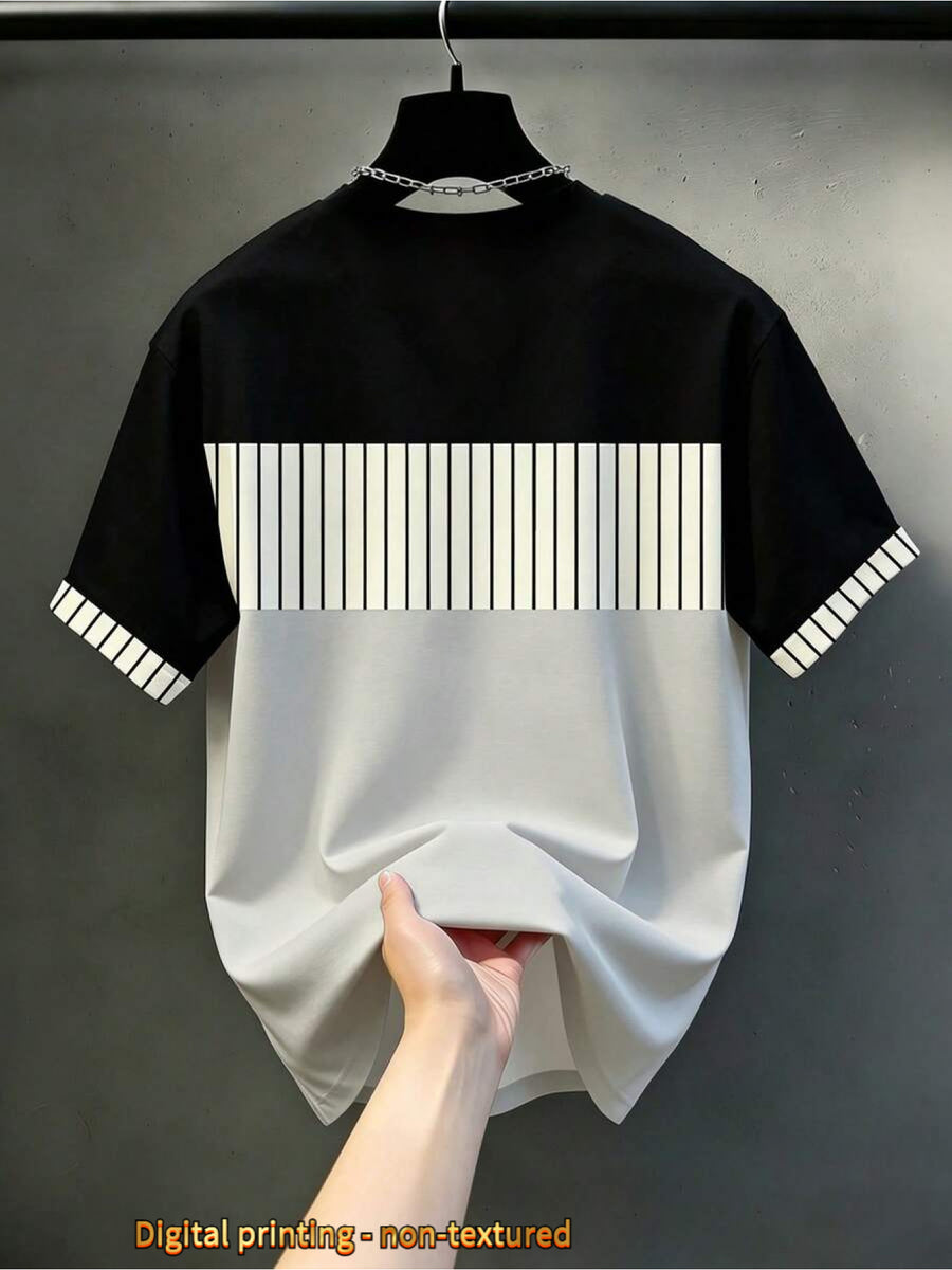 Men'S Pattern Print Design, Summer Fashion Men'S Casual Athletic Wear, Men'S T-Shirts - Mixed colors