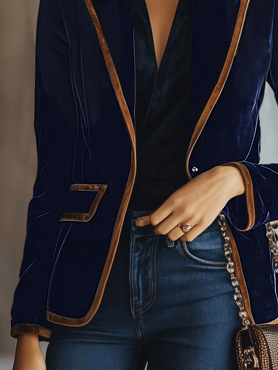 Corduroy Suit Jacket - Royal Blue