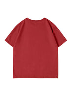 JEANSWEST Men's Summer 100% Cotton Sporty Casual Short-Sleeve T-Shirt, Loose Fit - Claret-1