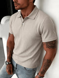 Men's Polo Shirt, Light Business Style, Exuding the Charm of a Mature for Man, Suitable for Formal Occasions and Casual Office Wear - Khaki
