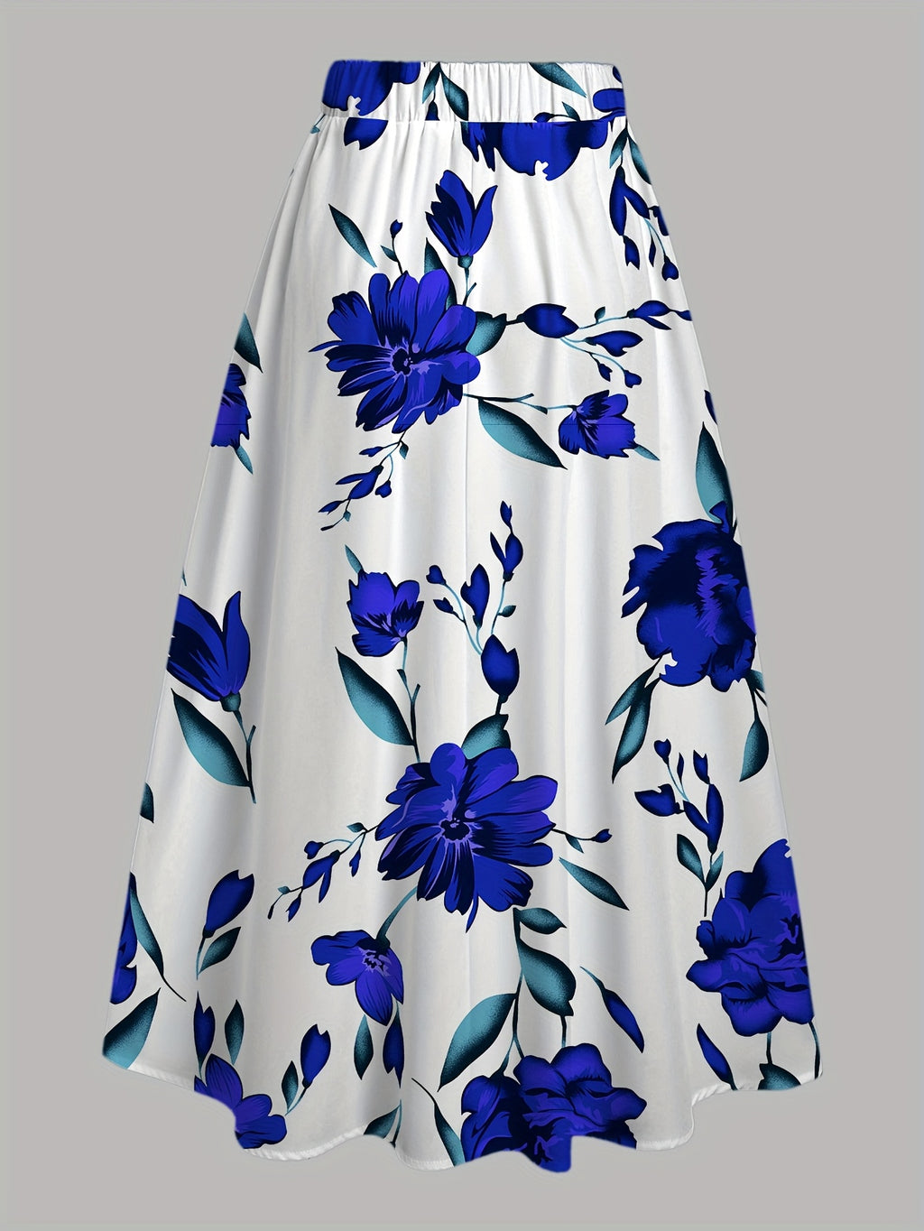Summer Women'S Bohemian Print Midi Skirt, Stretchable Elastic Waist Casual Skirt - Multicolor 3