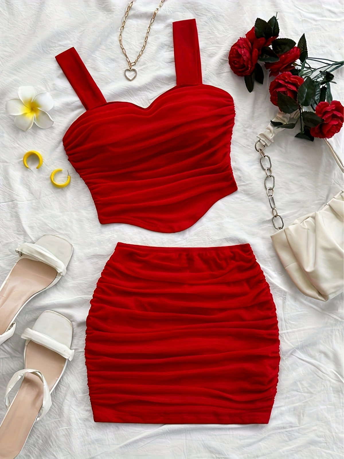 Fashion Solid Color Set - Red