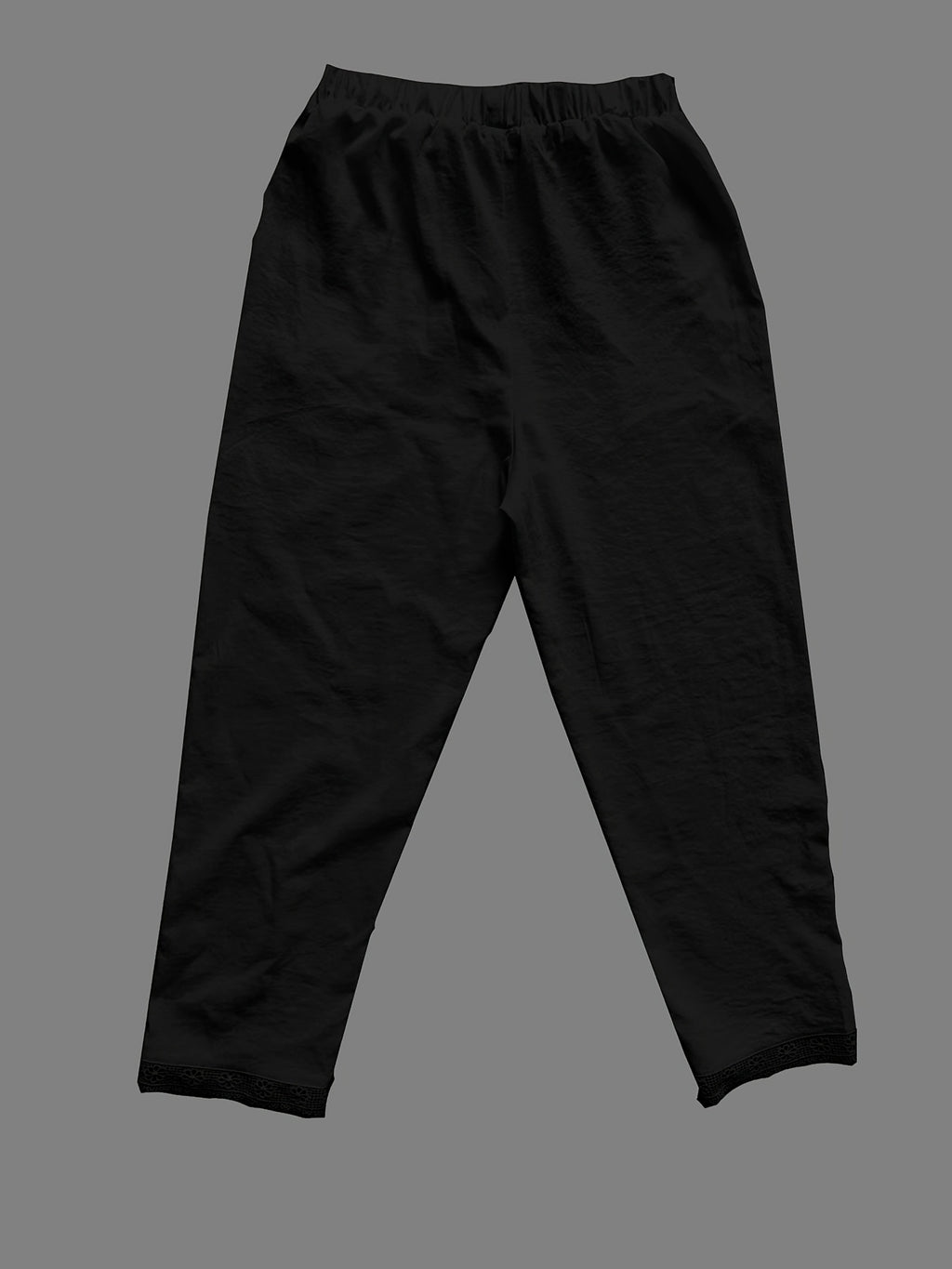 Fashion Trendy Women'S Lace Cutout Casual Pants - Black