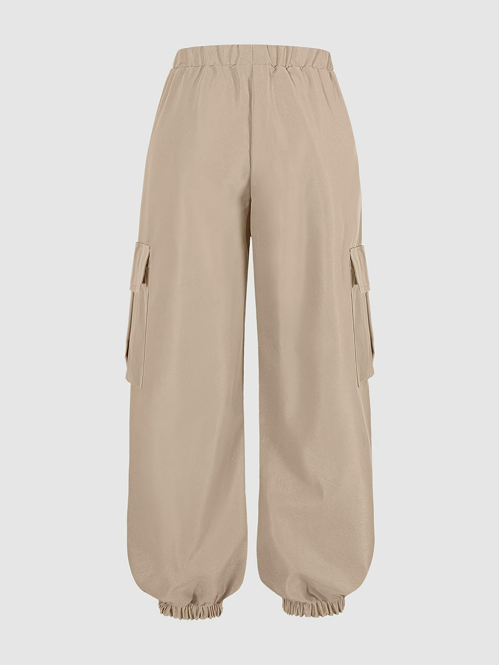 New Arrival - Women'S Long Pants (Single Piece), Cute And Fun Pattern Letter Print Cargo Pants, Multi-Pocket Design, Bear Cartoon Pattern, Cargo Style, Fashionable for Ages 18-25, Machine Washable, Durable Fabric - Perfect for Spring Summer - Khaki