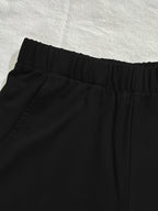 2026 Spring Summer New Women'S Bottoms Fashion Pink Striped Printed Leg-Lengthening Casual Home Light Individual Street Commute Elastic Waist Side Pockets Shorts 4pcs Set - Black+Army Green+Dark Gray+Blue