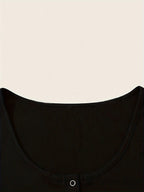 4pcs Button-Front Tight Bodysuit Set - Mixed colors