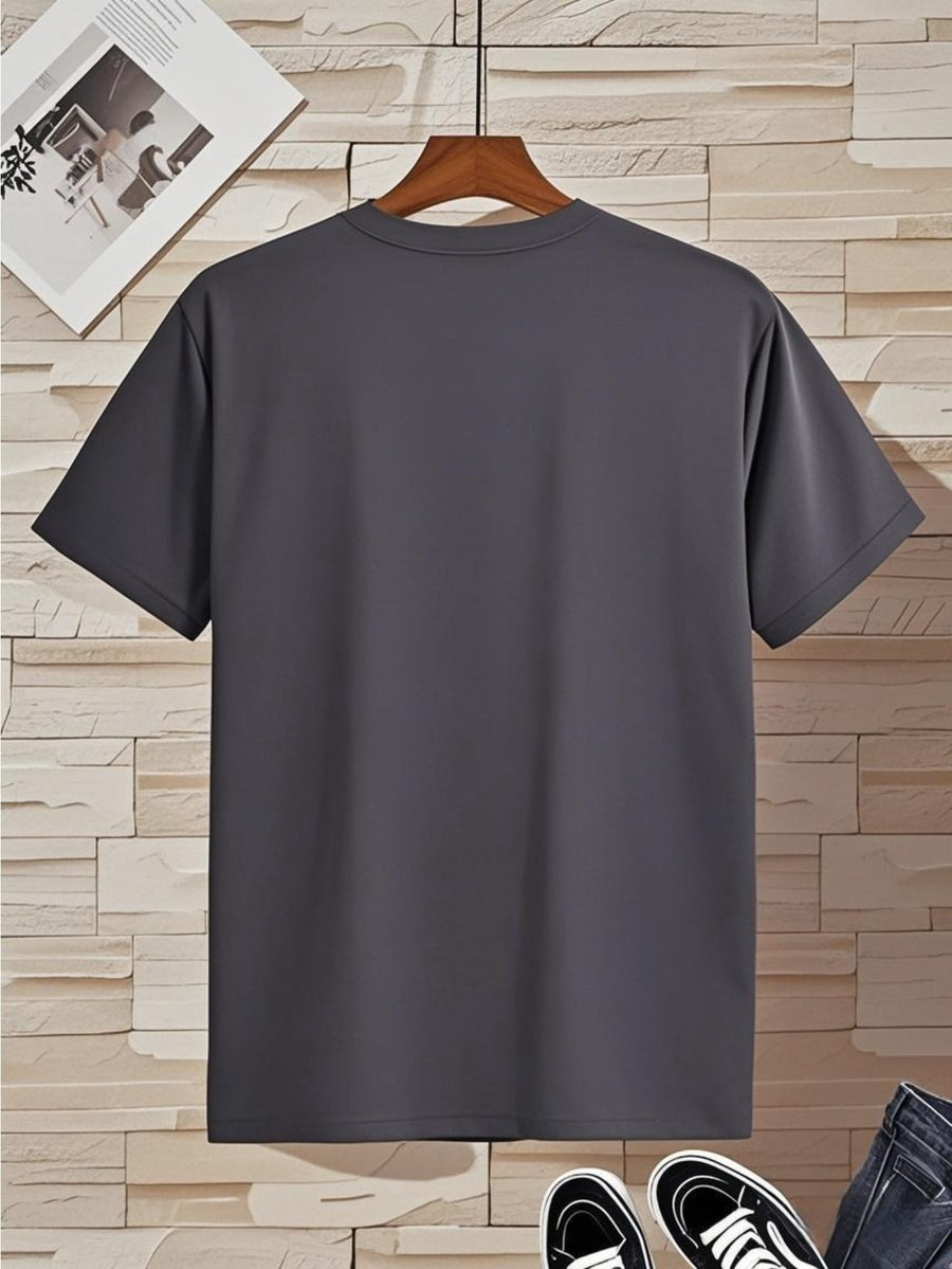 Men's V-Neck T-Shirt | Suitable for Daily Wear, Parties, and Vacations - Dark Gray