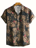 Men's Tropical Print Shirt - Multicolor