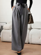 Women's Long Pants, New Autumn/Winter Collection, Elegant and Fashionable Wide-Leg Trousers - Dark Gray